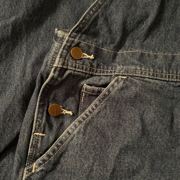 Carhartt Denim Bib Overalls 50x30 - Picture 3 of 9